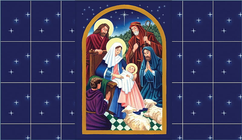 Nativity of JESUS, christ, jesus, birth, christmas, HD wallpaper