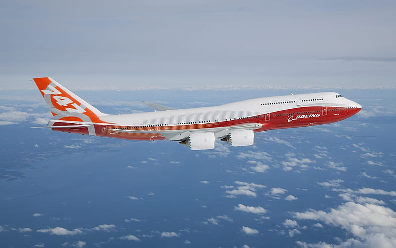 boeing 747, sky, aviation, passenger, HD wallpaper