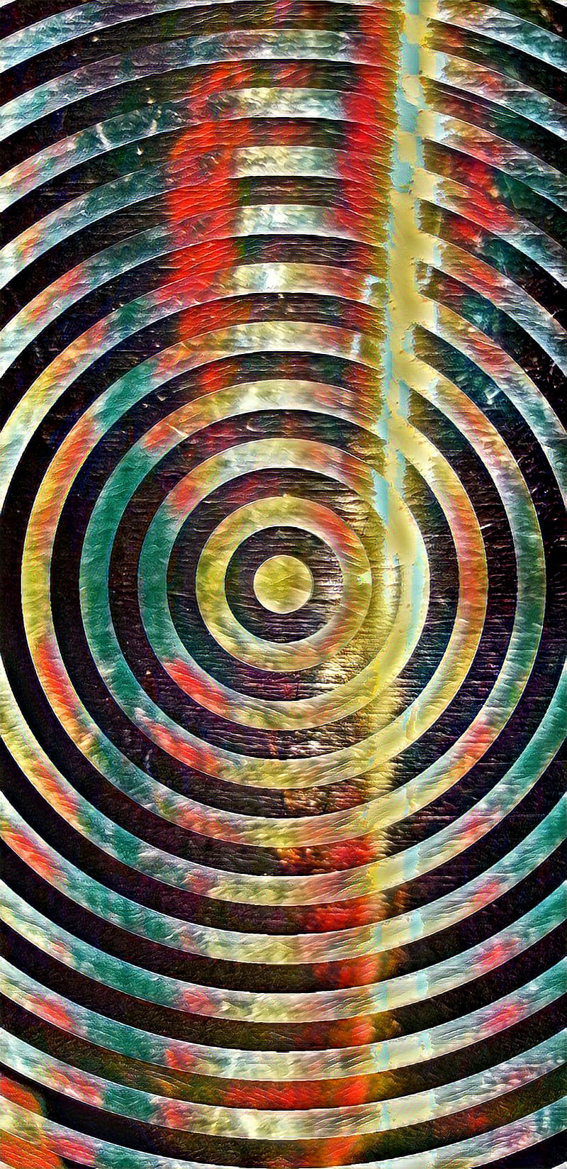 Bullseye V17, abstract, circle, rainbow, round, spectrum, tie dye, trippy, HD phone wallpaper