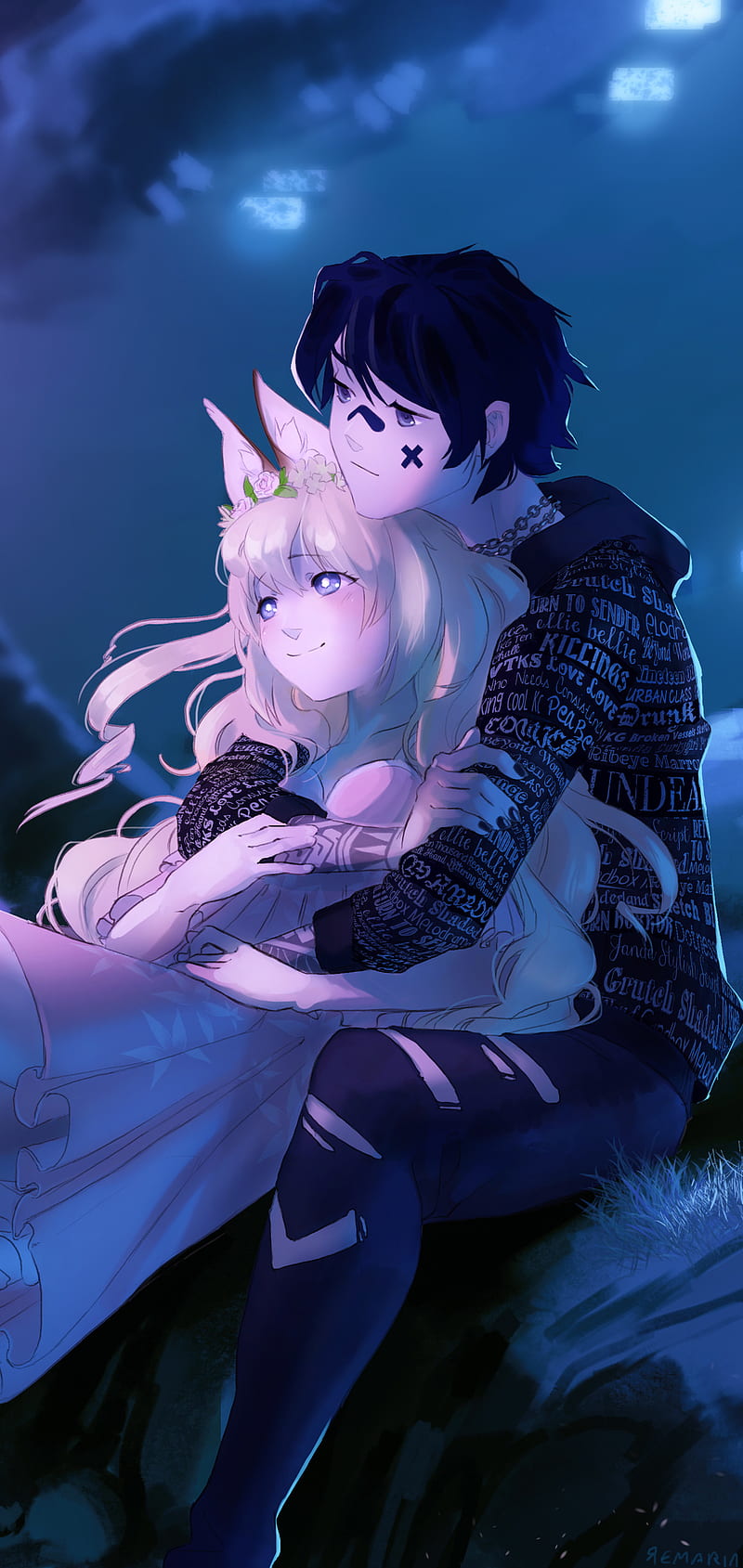 Embraced And Endeared Anime Couple One Plus 6, Huawei p20, Honor view 10,  Vivo y85, HD phone wallpaper | Peakpx