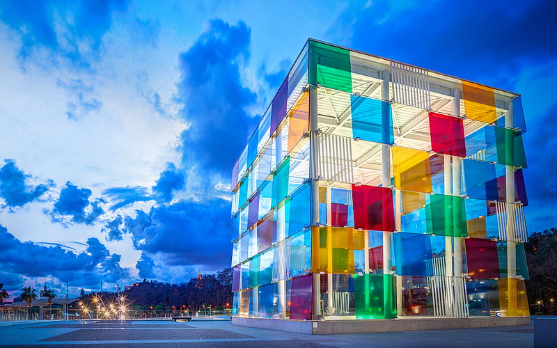 Centre Pompidou Malaga Spain 2021 Bing, HD wallpaper