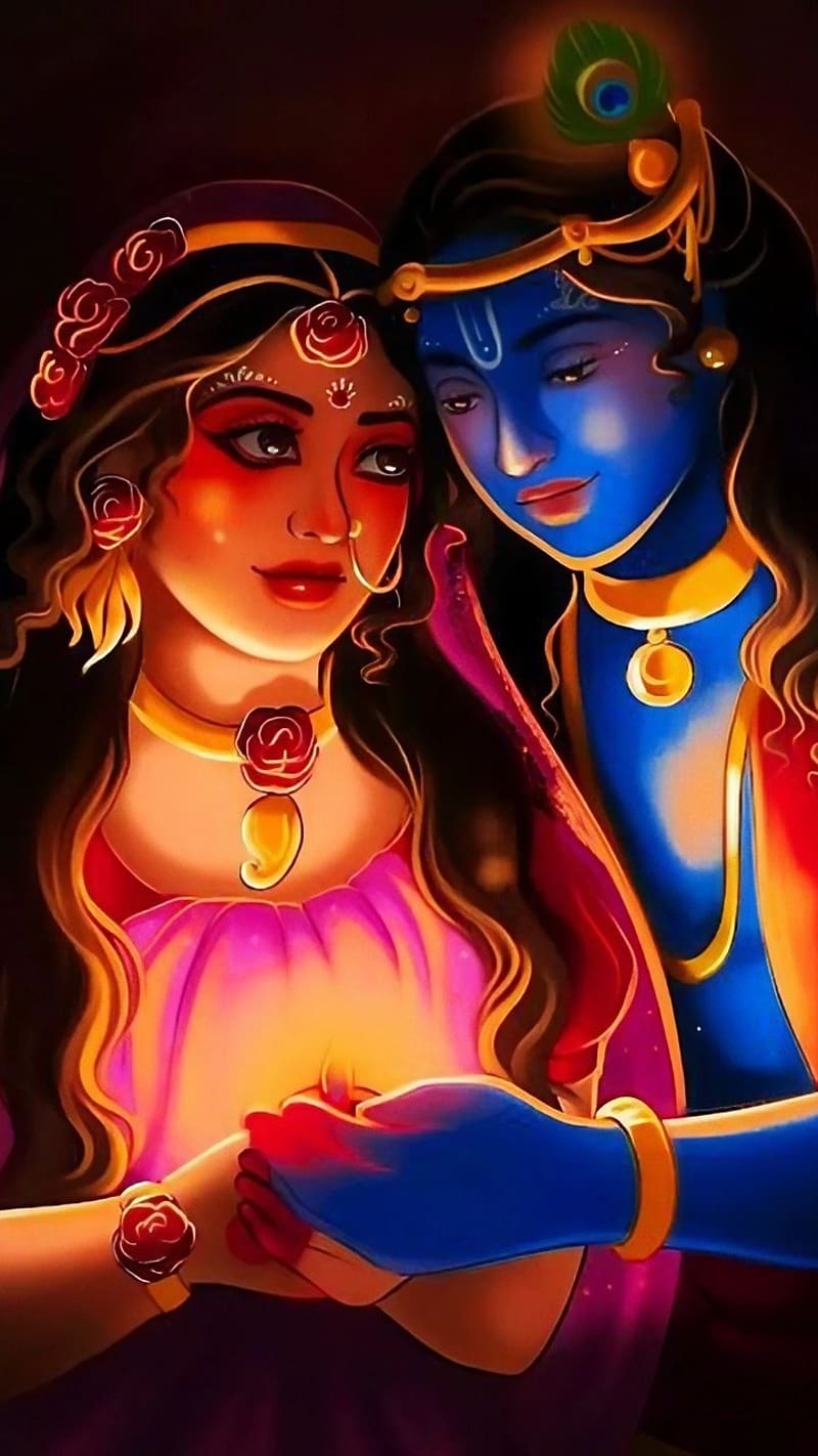 animated radha krishna wallpapers for mobile