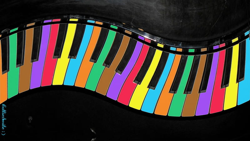 The Joy of Music, colorful, keys, notes, naturals, piano keyboard, sharps, Piano, upright piano, flats, musical notes, keyboard, keyboards, music, key, musica1, pianos, pianoforte, HD wallpaper