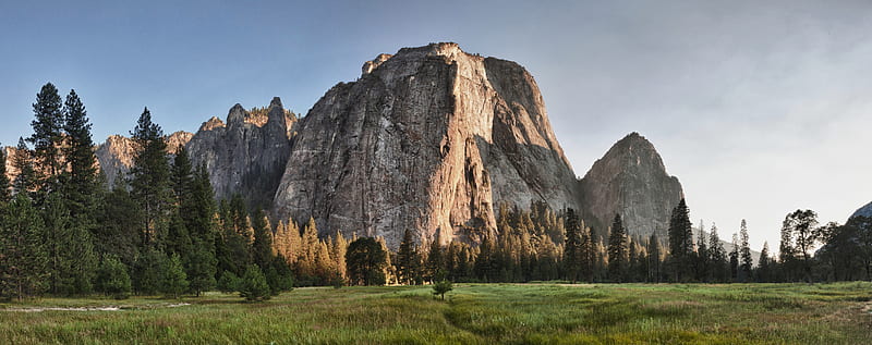 Middle Cathedral Rock, Yosemite Valley,... Ultra, United States, California, Travel, Nature, Landscape, Scenery, Rock, Valley, America, Yosemite, panorama, unitedstates, nationalpark, tourism, canon 5D mark 2, cathedralrocks, touristattractions, 16-35mm f/2.8, 3, HD wallpaper