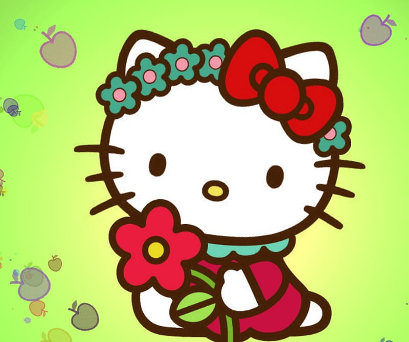 hello kitty yellow background