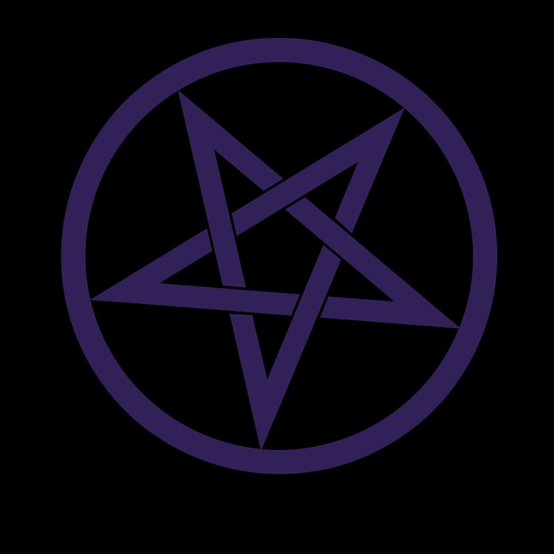 Purple Pentacle , wicca, witch, pagan, star, pentagram, HD phone wallpaper