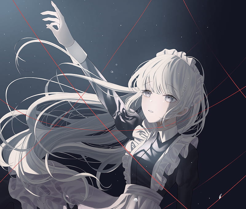 HD wallpaper: Anime, Original, Grey Eyes, Long Hair, Sword, White Hair |  Wallpaper Flare