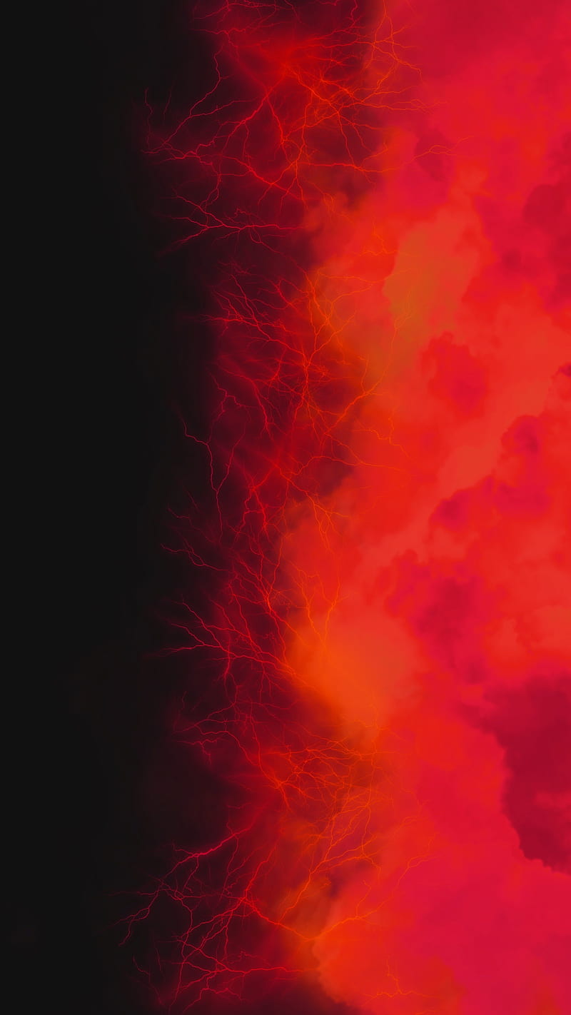 Red Smoke or Steam on a Black Background for Wallpapers and