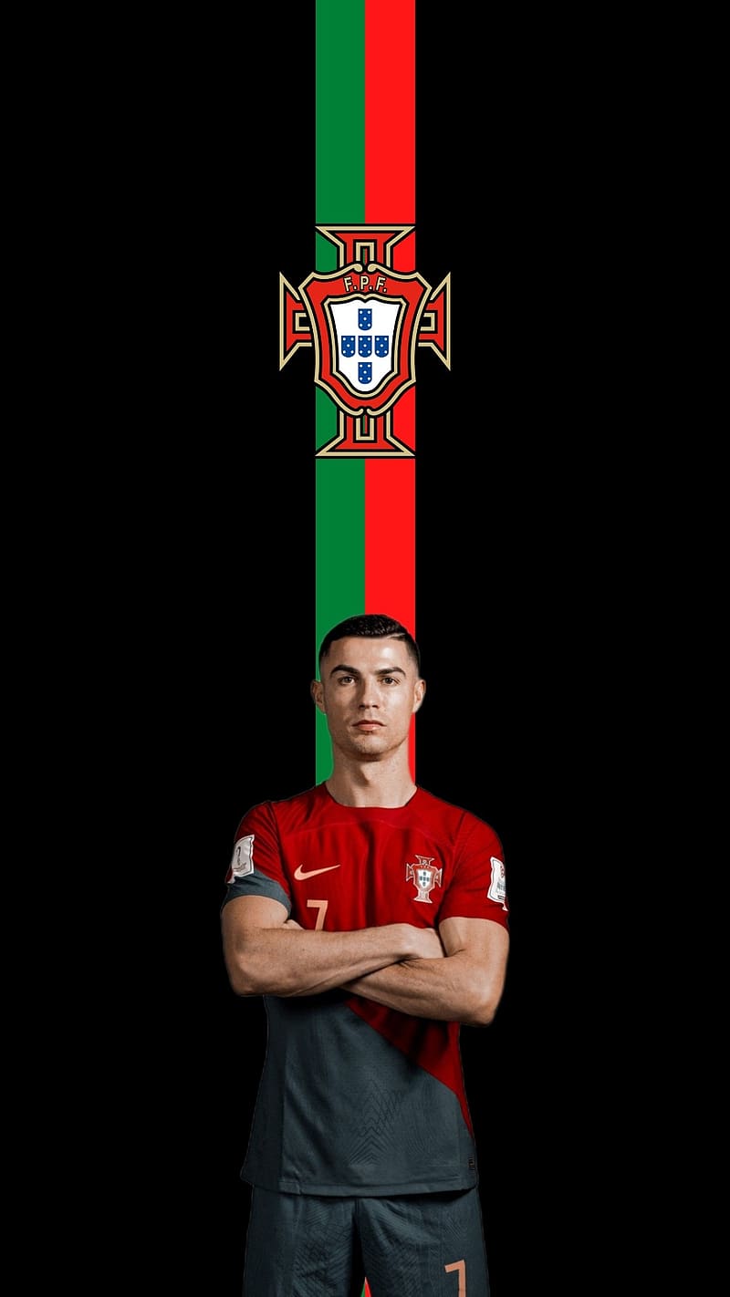 Ronaldo , Portugal Logo Background, sports, footballer, athlete, HD phone wallpaper