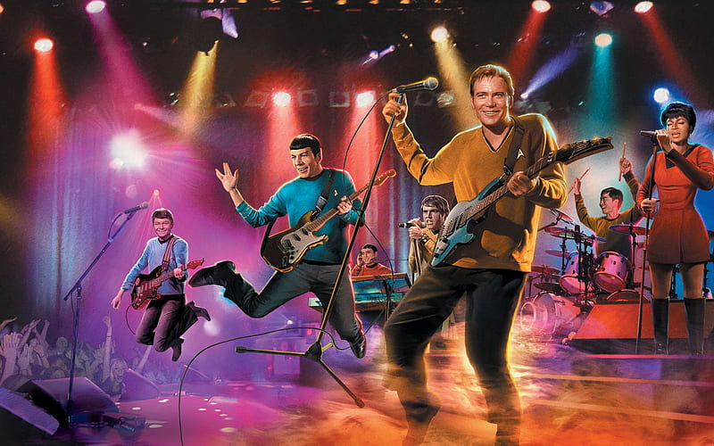 Star Trek TOS band, funny, star trek, band, tos, HD wallpaper