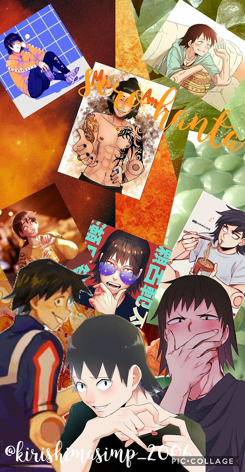 Sero hanta, orange, green, mha, cellophane, bnha, class 1a, cute, anime, HD phone wallpaper