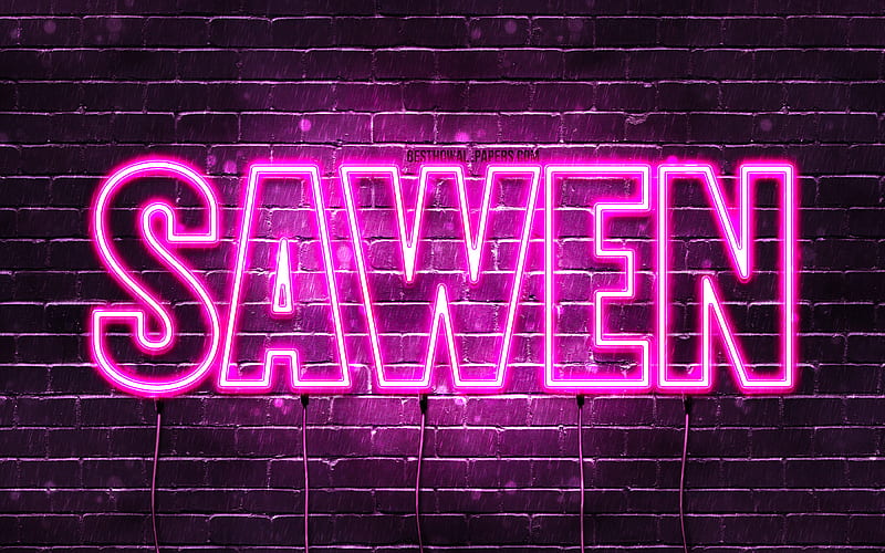Sawen, , with names, female names, Sawen name, purple neon lights, Happy  Birtay Sawen, HD wallpaper | Peakpx