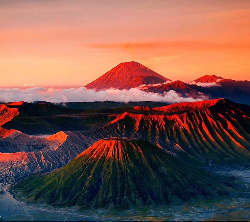 Bromo, crater, indonesia, mountain, HD wallpaper