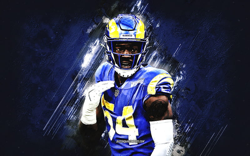 Van Jefferson, grunge art, Los Angeles Rams, american football, NFL, Vanchi  LaShawn Jefferson Jr, HD wallpaper