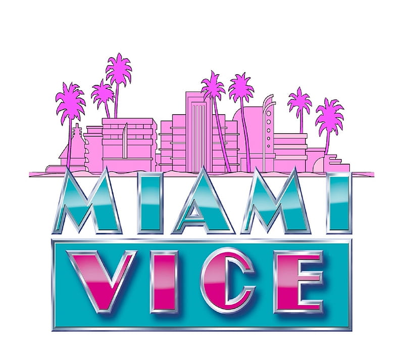 Miami Vice, blue, pink, teal, HD wallpaper