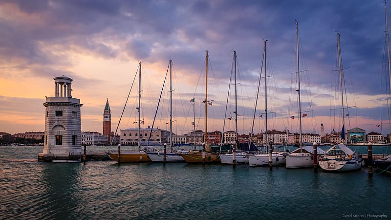 boats, masts, pier, sea, HD wallpaper