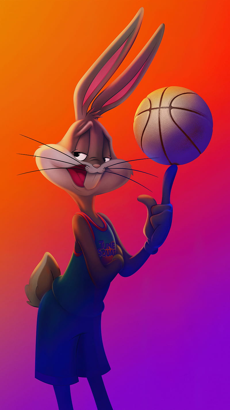Bugs Bunny Space Jam 2, finger, ball, HD phone wallpaper