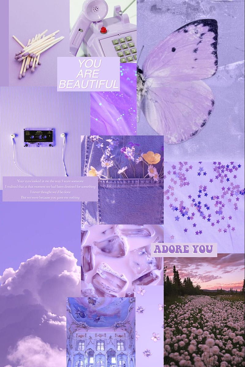 Purple aesthetic Purple aesthetic background Light [] for your, Mobile &  Tablet. Explore Light Purple Collage . Light Yagami, HD phone wallpaper |  Peakpx