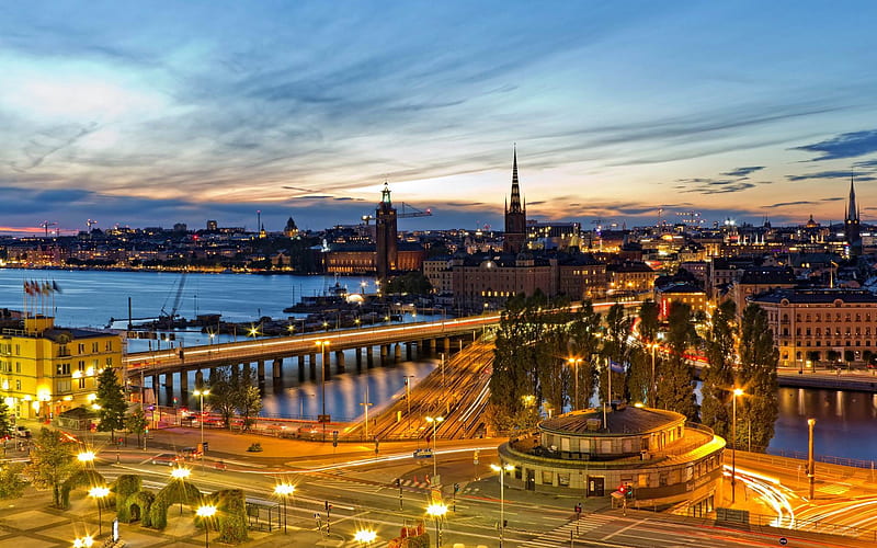 city views-Stockholm Sweden landscape graphy, HD wallpaper