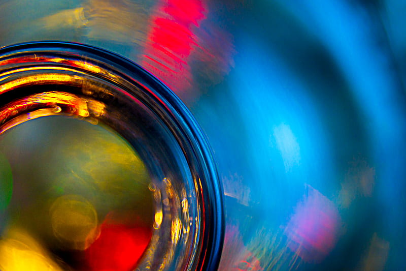 glass, glare, macro, colorful, blur, HD wallpaper