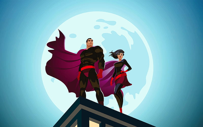 Superhero Cartoon Characters Design, HD wallpaper