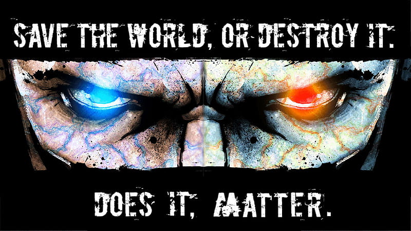 Save the World or Destroy It... Does it Matter?, cole, good, video game, evil, infamous, HD wallpaper