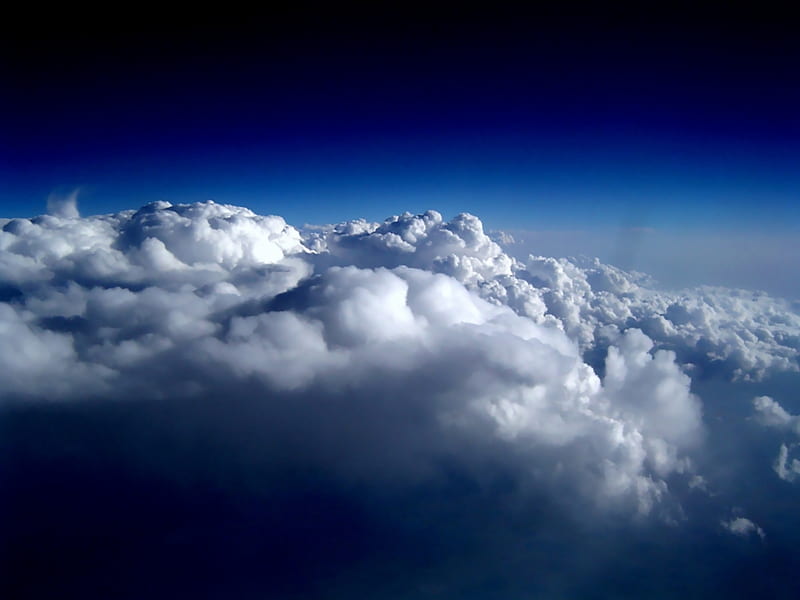Clouds, skies, graphy, airbus a320, HD wallpaper