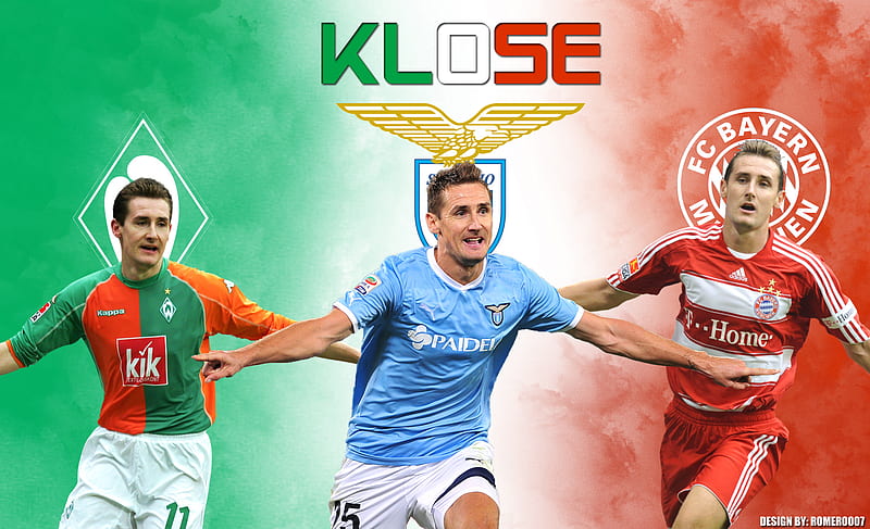 Soccer, Miroslav Klose, SV Werder Bremen , S.S. Lazio , FC Bayern Munich, HD wallpaper