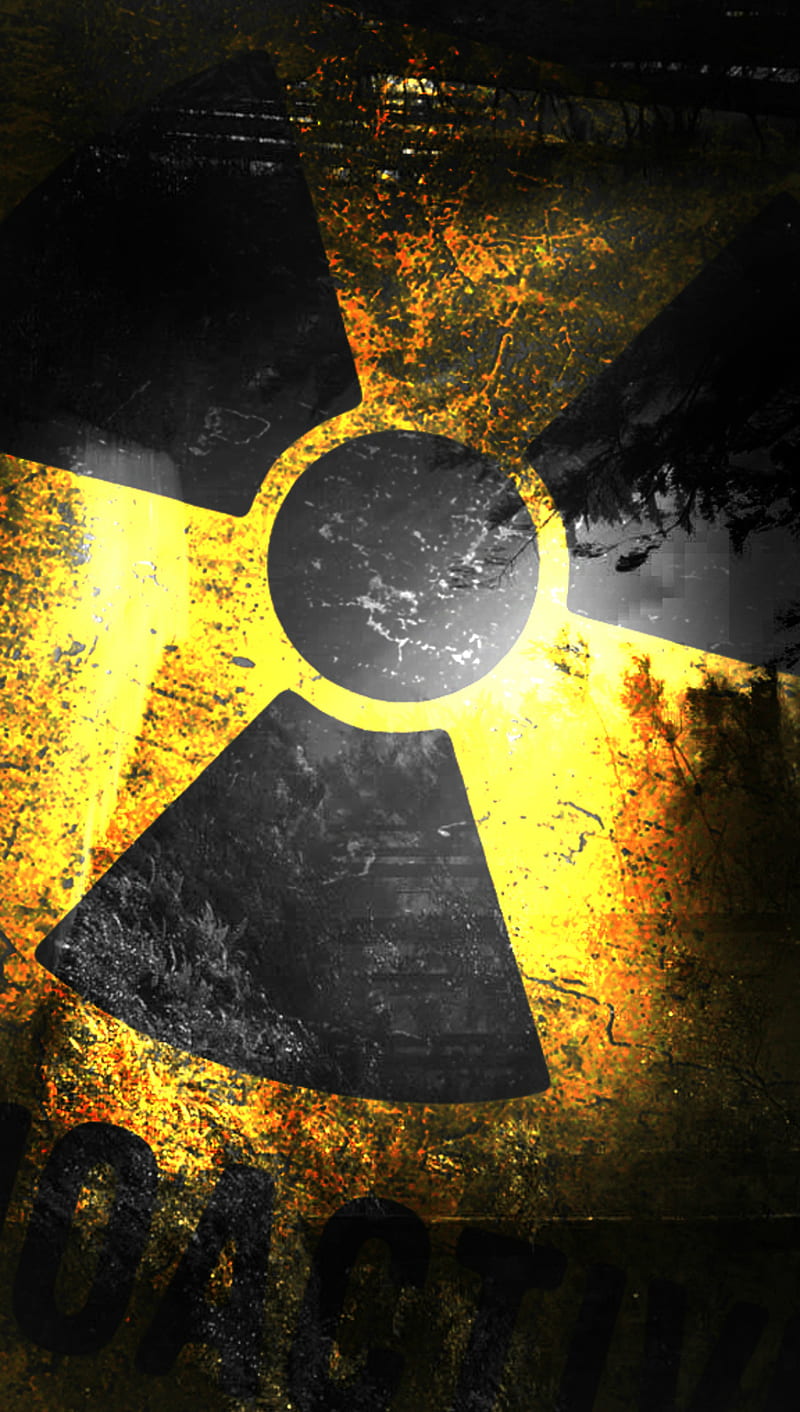 Nuclear, black, yellow, HD phone wallpaper