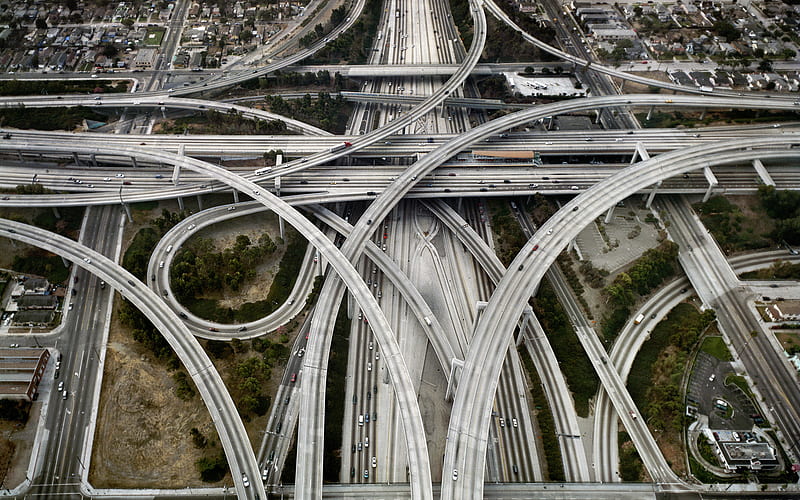 Los Angeles, architecture, modern, city, cool, roads, usa, HD wallpaper