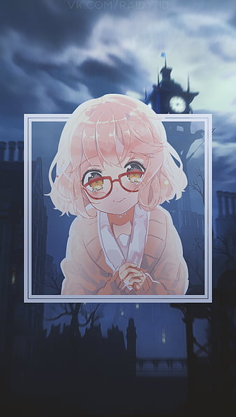 Wallpaper girl, anime, petals, tears, art, tape, kyoukai no kanata, mirai  kuriyama for mobile and desktop, section сёдзё, resolution 1920x1536 -  download