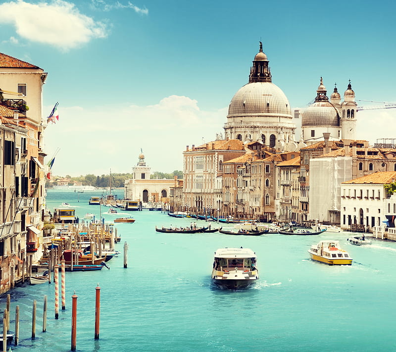 Grand Canal, architecture, europ, italy buildings, nature, venice, water, HD wallpaper