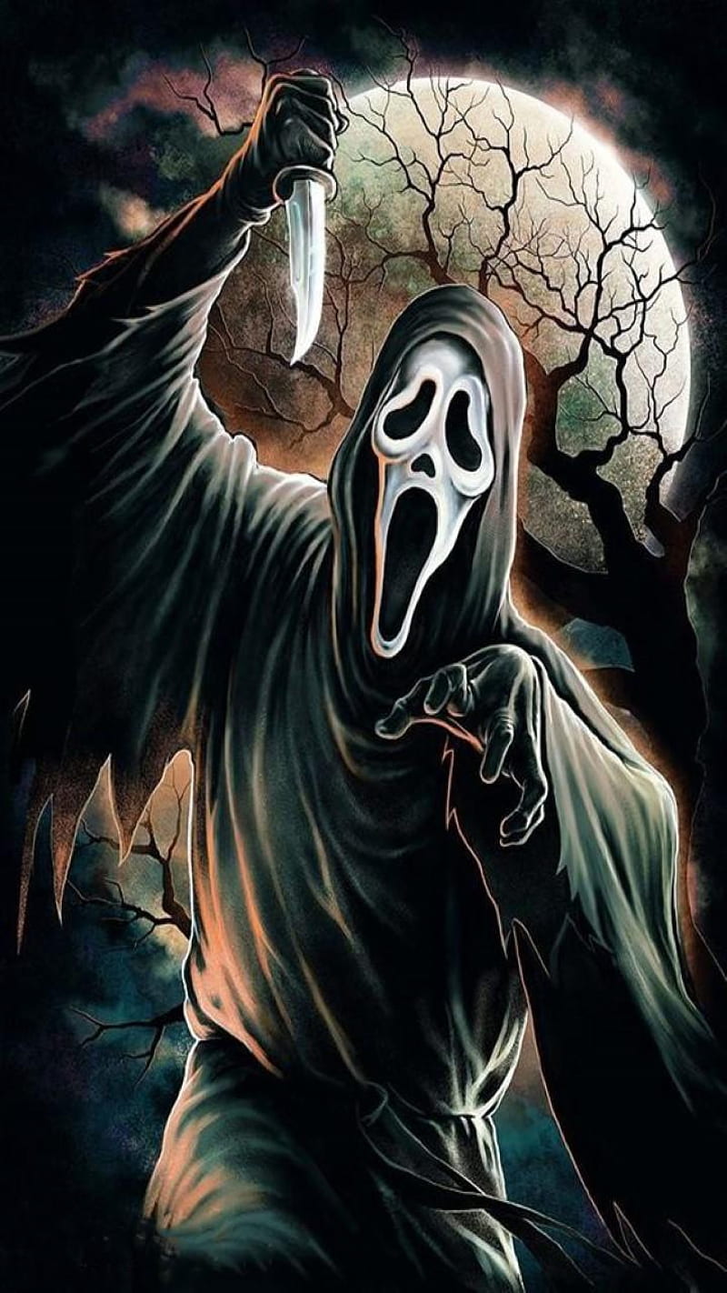 Ghostface , dark, ghostface from scream, HD phone wallpaper