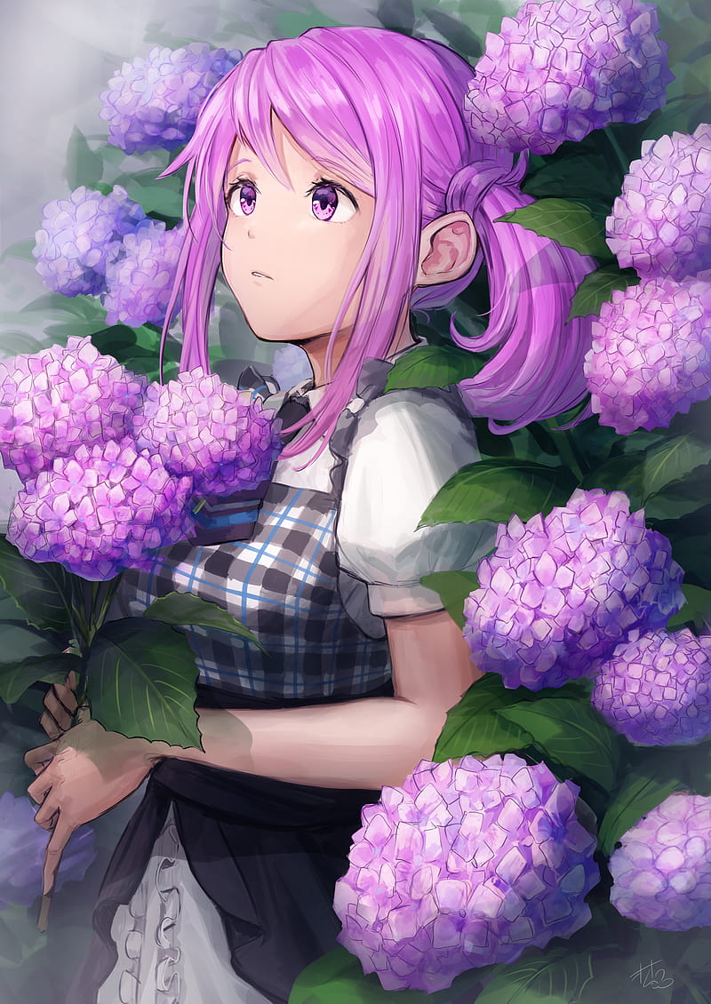 Cute Anime Girl With Purple Hair And Headphones Background, Good Discord  Profile Pictures, Discord, Chat App Background Image And Wallpaper for Free  Download