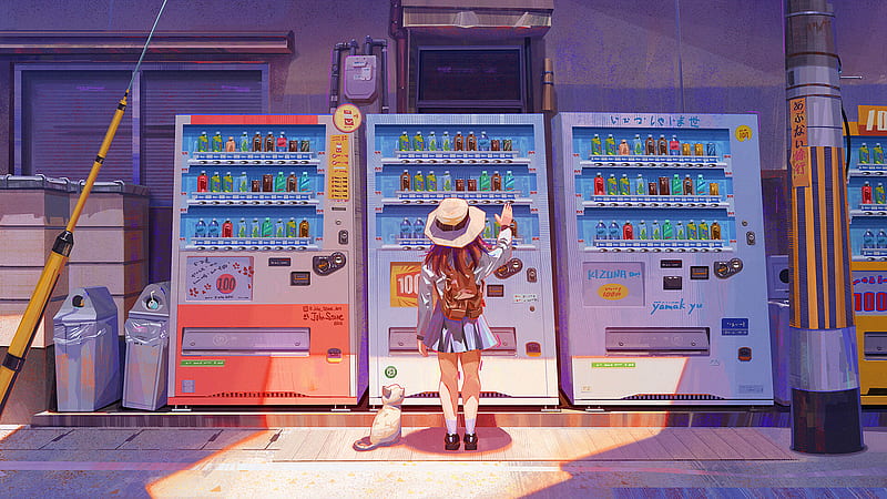 Artistic, Child, Vending Machine, HD wallpaper