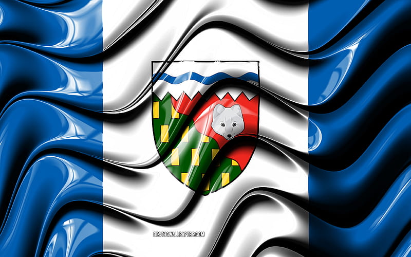 Northwest Territories flag Provinces of Canada, administrative districts, Flag of Northwest Territories, 3D art, Northwest Territories, canadian provinces, Northwest Territories 3D flag, Canada, North America, HD wallpaper