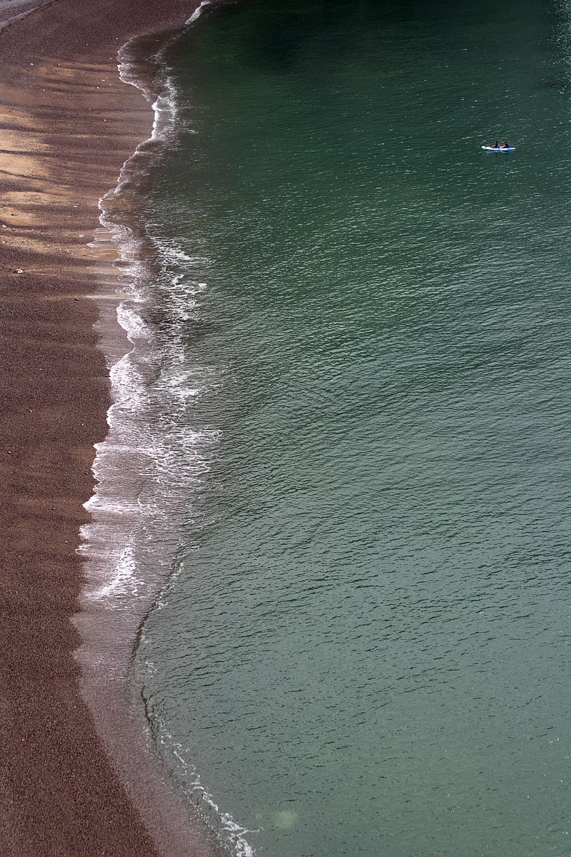 aerial of brown shoreline, HD phone wallpaper
