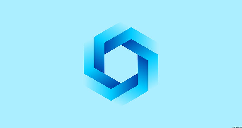 Azure Hexagon, HD wallpaper