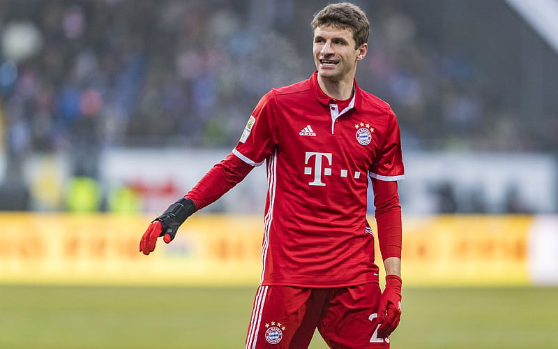 Thomas Muller football, Bayern Munich, Bundesliga, soccer, footballers, FC Bayern Munich, HD wallpaper