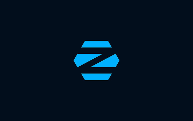 Zorin OS blue logo, minimalism, Zorin OS logo, Linux, blue backgrounds, Zorin OS, HD wallpaper