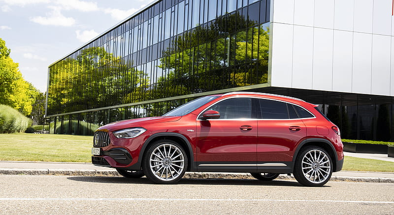 2021 Mercedes-AMG GLA 35 4MATIC (Color: Designo Patagonia Red Metallic) - Side , car, HD wallpaper 2021 Mercedes-AMG GLA 35 4MATIC (Color: Designo Patagonia Red Metallic) - Side , car, HD wallpaper