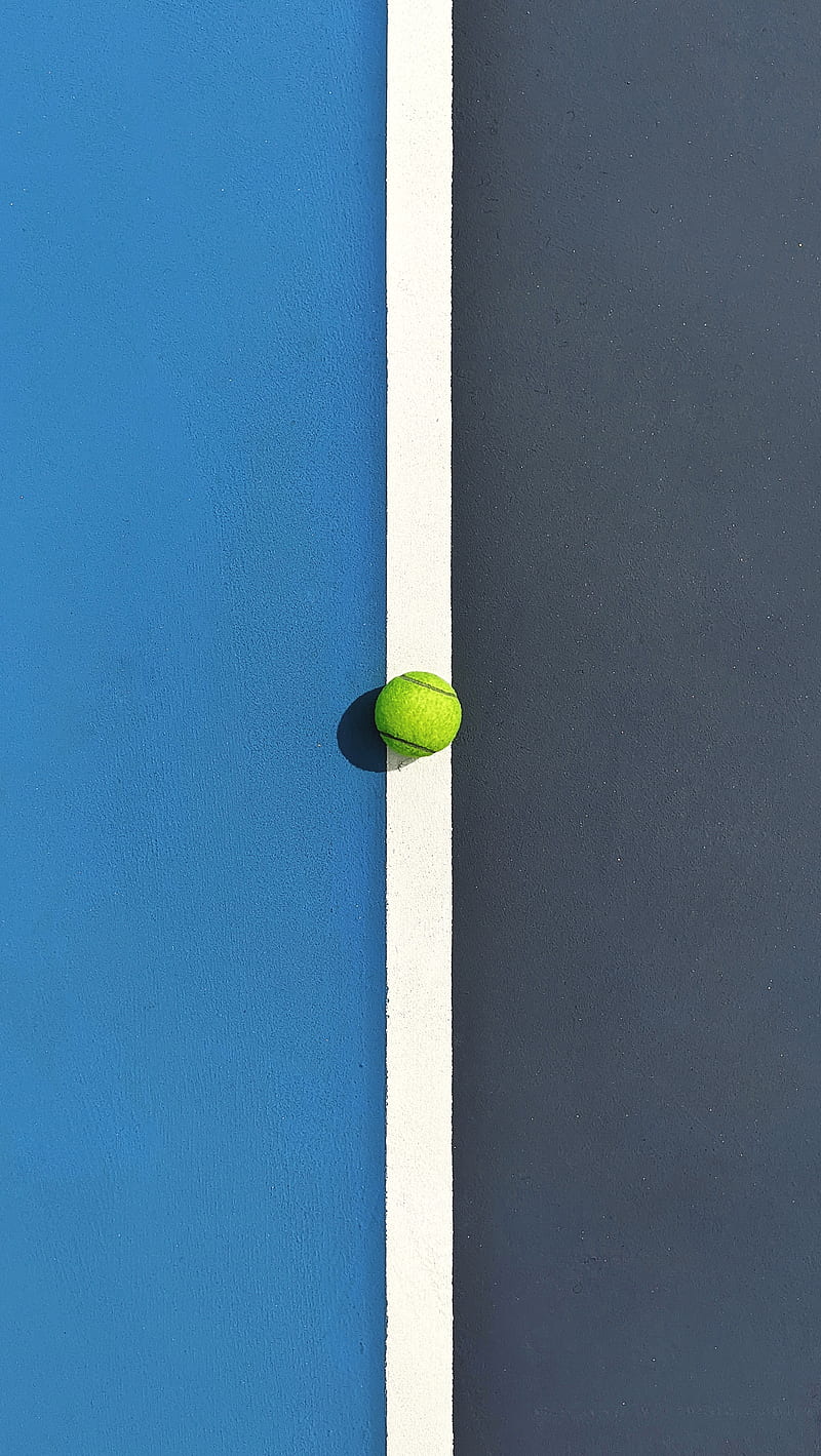 Tennis court, ball, light, HD phone wallpaper