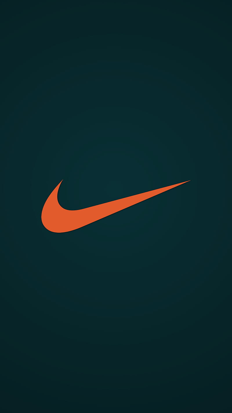 Nike Swosh , air, brand, green, just do it, logo, orange, sport, teal, HD phone wallpaper