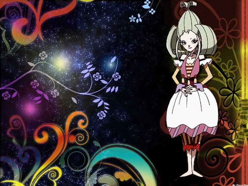 ~Miss Edel~, colorful, dress, puppet, anime, flowers, Edel, princess tutu, HD wallpaper