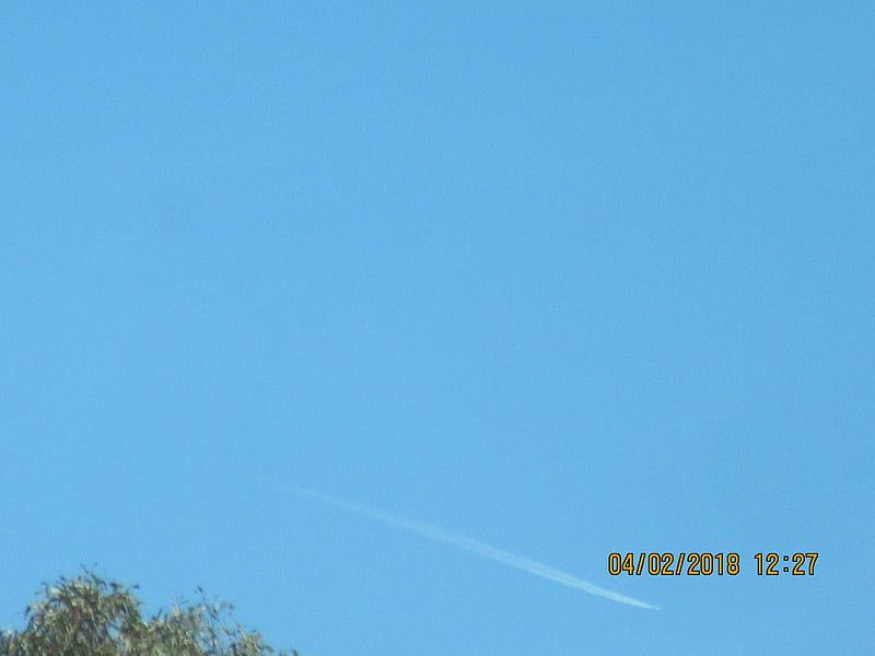This was moving so quickly, Spied in the blue sky, Long trail behind it, Moving very fast, Very mysterious, HD wallpaper