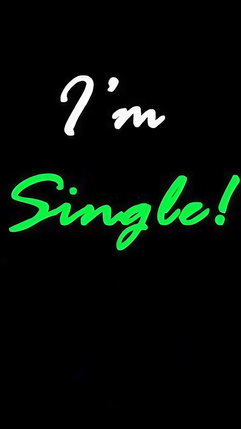 I Am Single, Black Background, HD phone wallpaper