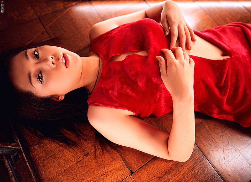 cute actress,red dress,Miho Yoshioka, red dress, miho yoshioka, cute actress, HD wallpaper