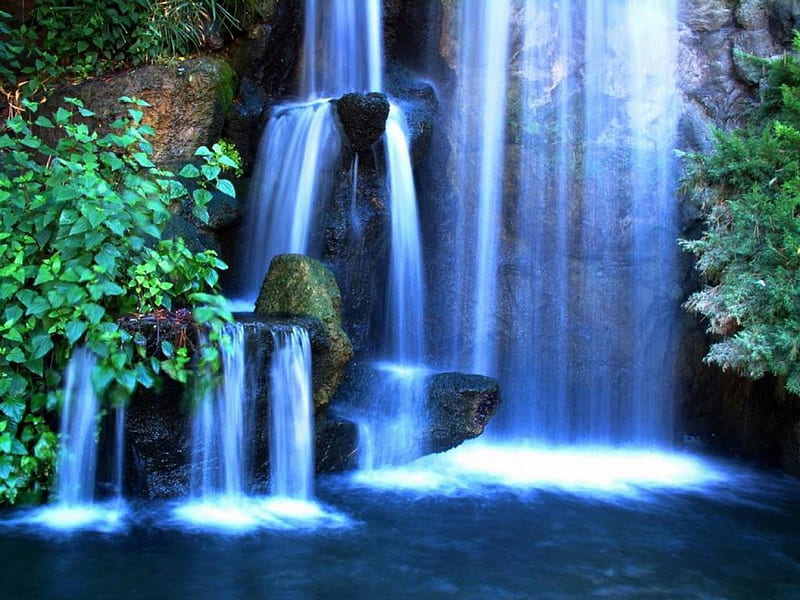 Sheer Water, nature, water, lake, falls, HD wallpaper