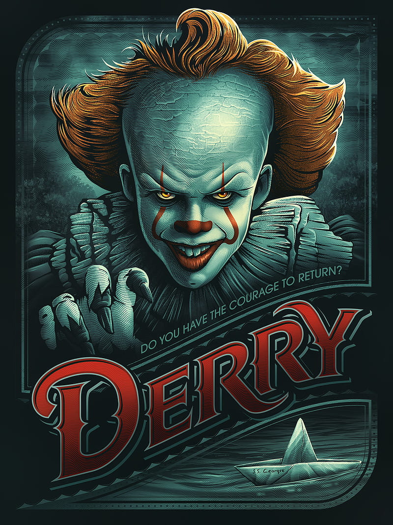 Pennywise, clown, derry, horror, it, maine, scary, stephen king, HD phone wallpaper
