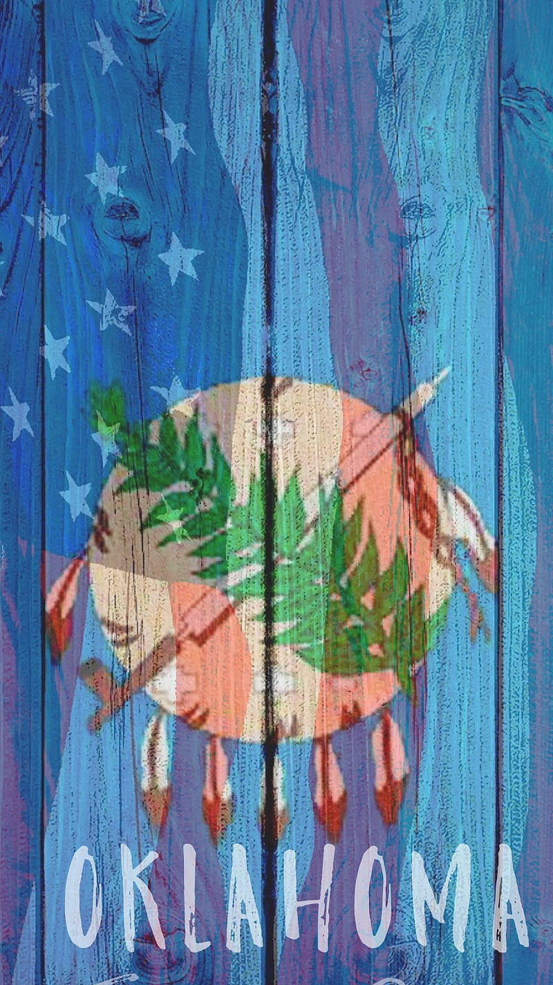 Oklahoma, american flag, flag, oklahoma flag, us flag, wood, HD phone wallpaper